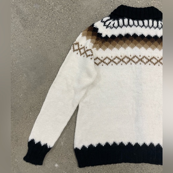 Vintage Y2K Nordic Fair Isle Alpaca Connection Hippie Cardigan Size XL - Picture 10 of 14